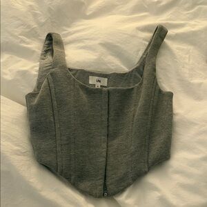 LPA - grey corset top